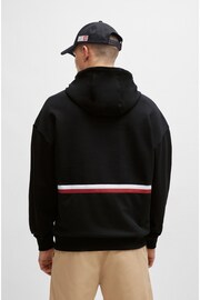 HUGO Sporty Varisty Logo Block Hoodie - Image 3 of 5