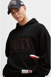 HUGO Sporty Varisty Logo Block Hoodie - Image 4 of 5