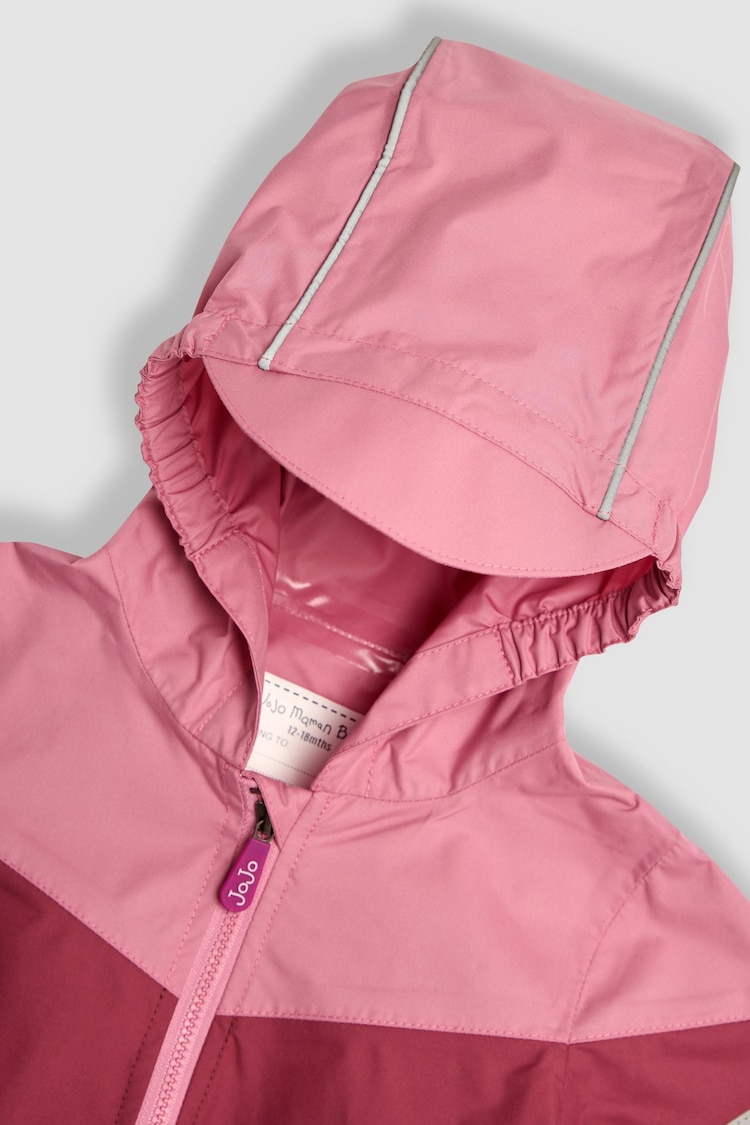 JoJo Maman Bébé Bright Pink Pack-Away Rain Jacket - Image 4 of 4