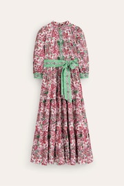 Boden Green Alba Tiered 100% Cotton Maxi Dress - Image 6 of 6