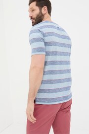 FatFace Blue Ferndale Feeder Stripe T-Shirt - Image 2 of 5