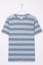 FatFace Blue Ferndale Feeder Stripe T-Shirt - Image 5 of 5