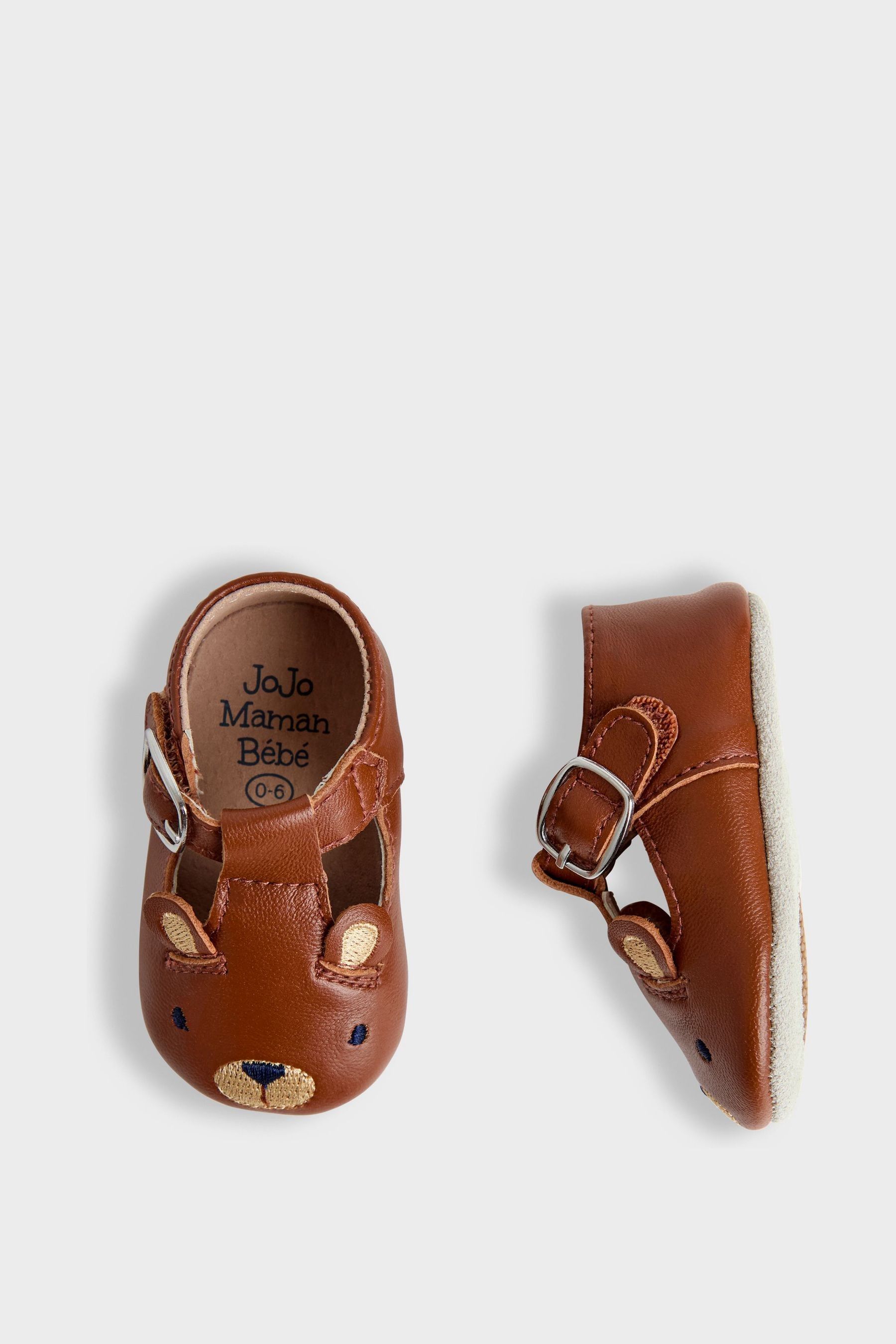 Buy JoJo Maman Bebe Brown Classic Leather Bear Pre Walker Shoes from Next Netherlands