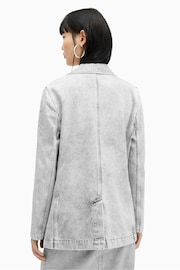 AllSaints Grey Ever Denim Blazer - Image 2 of 5