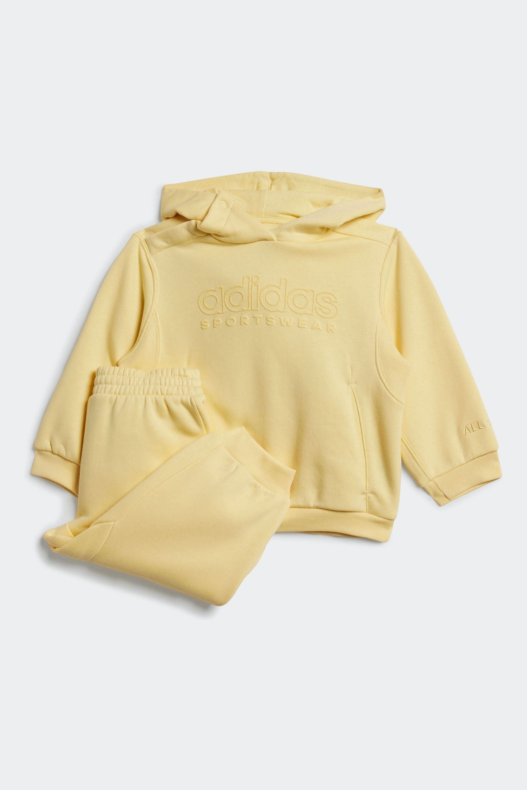 All yellow adidas tracksuit top