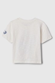 Gap White Cotton Disney Graphic Short Sleeve T-Shirt (12mths-5yrs) - Image 2 of 2