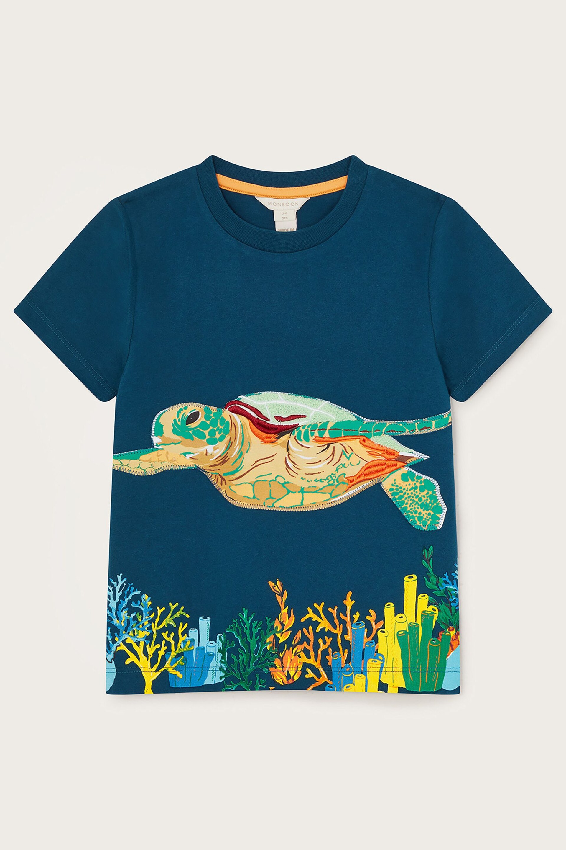 Monsoon Blue Turtle Appliqué T-Shirt - Image 1 of 3