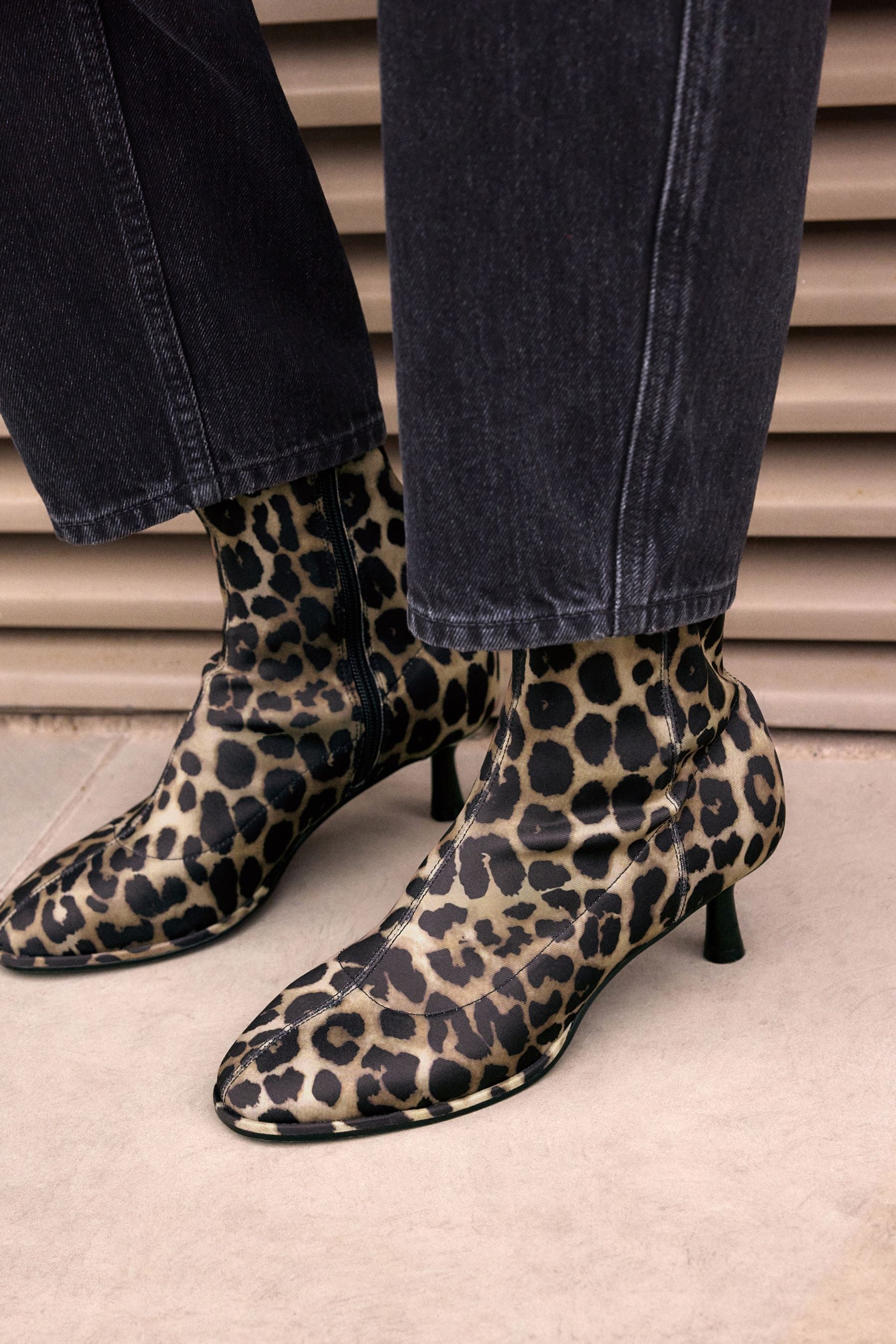 Cheetah sock booties sales