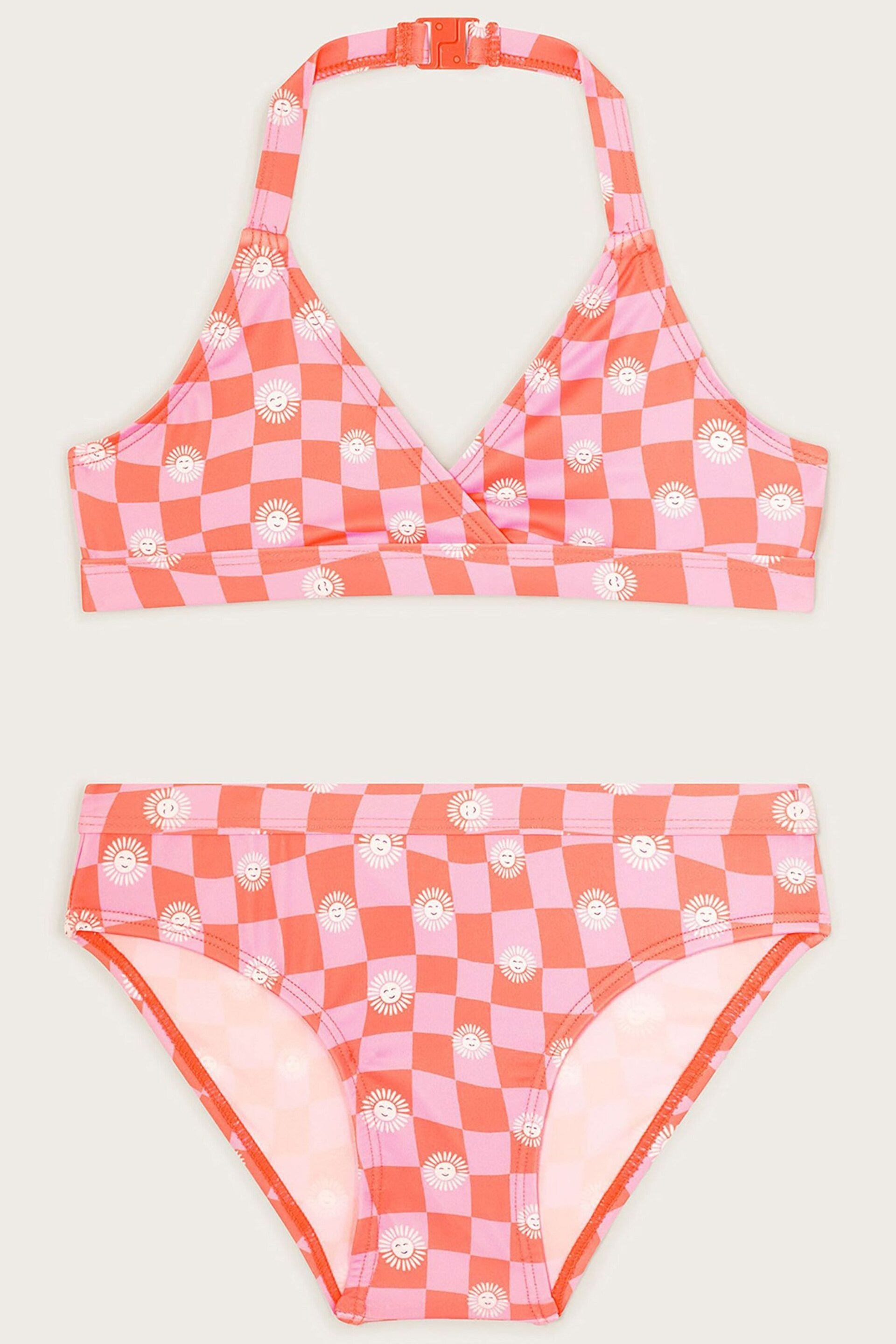 Monsoon Pink Check Bikini Set - Image 1 of 3