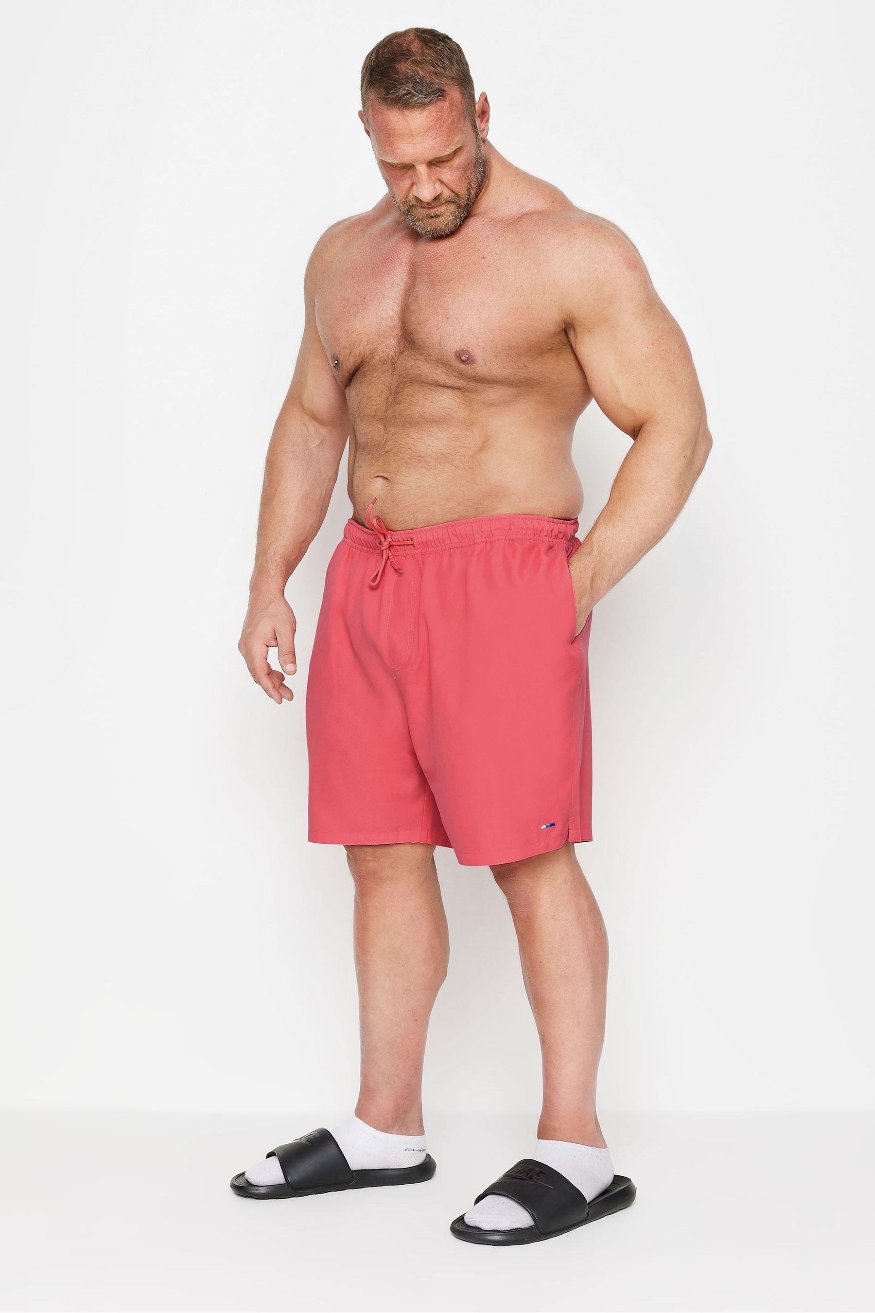 Buy BadRhino Big Tall Pink Plain Swim Shorts from Next Luxembourg