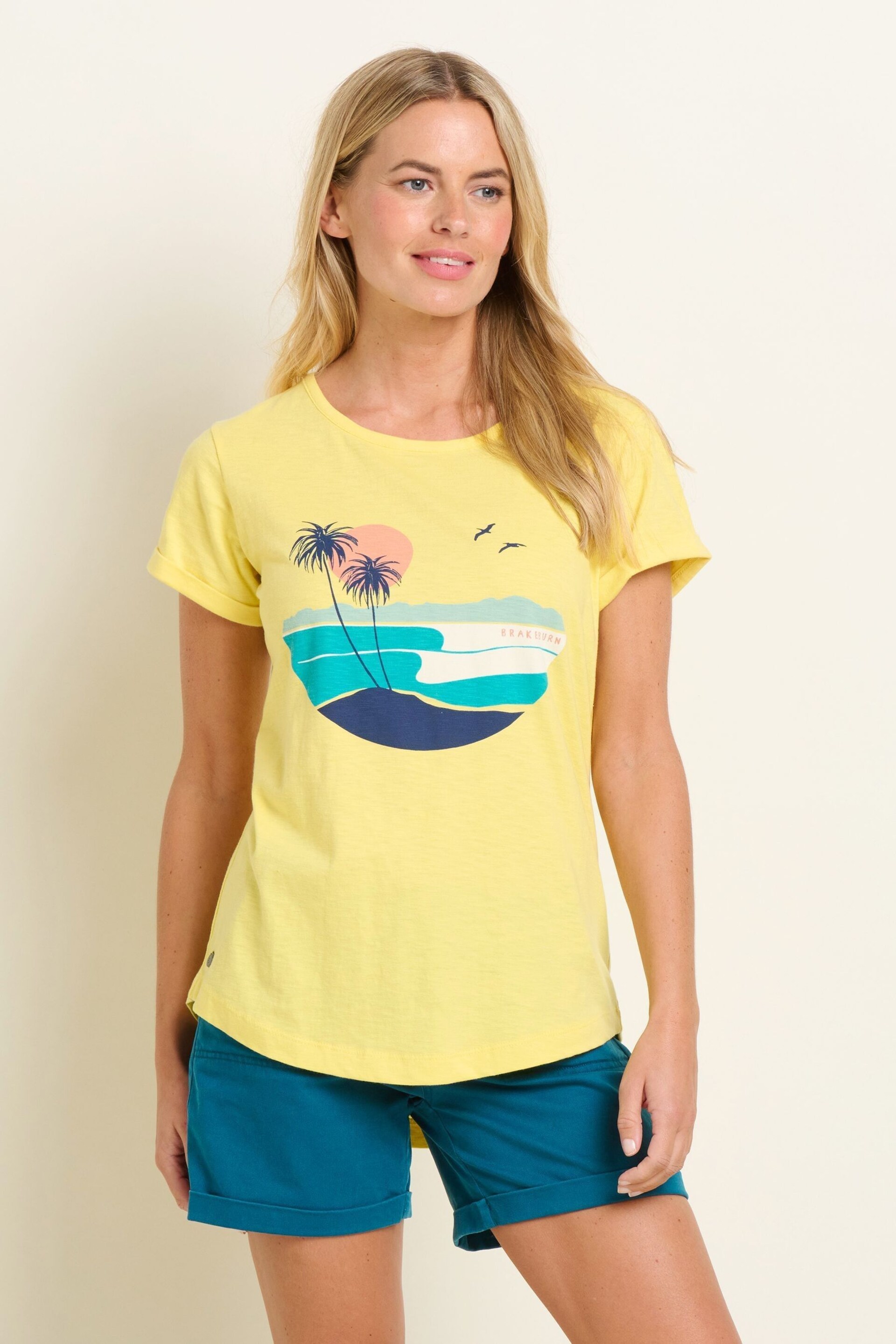 Brakeburn Yellow Shore T-Shirt - Image 1 of 5