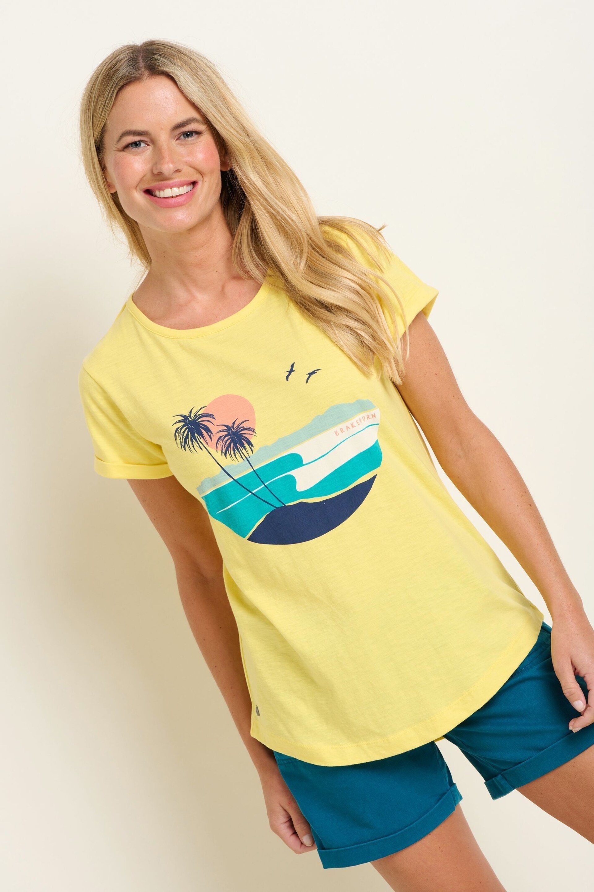 Brakeburn Yellow Shore T-Shirt - Image 5 of 5