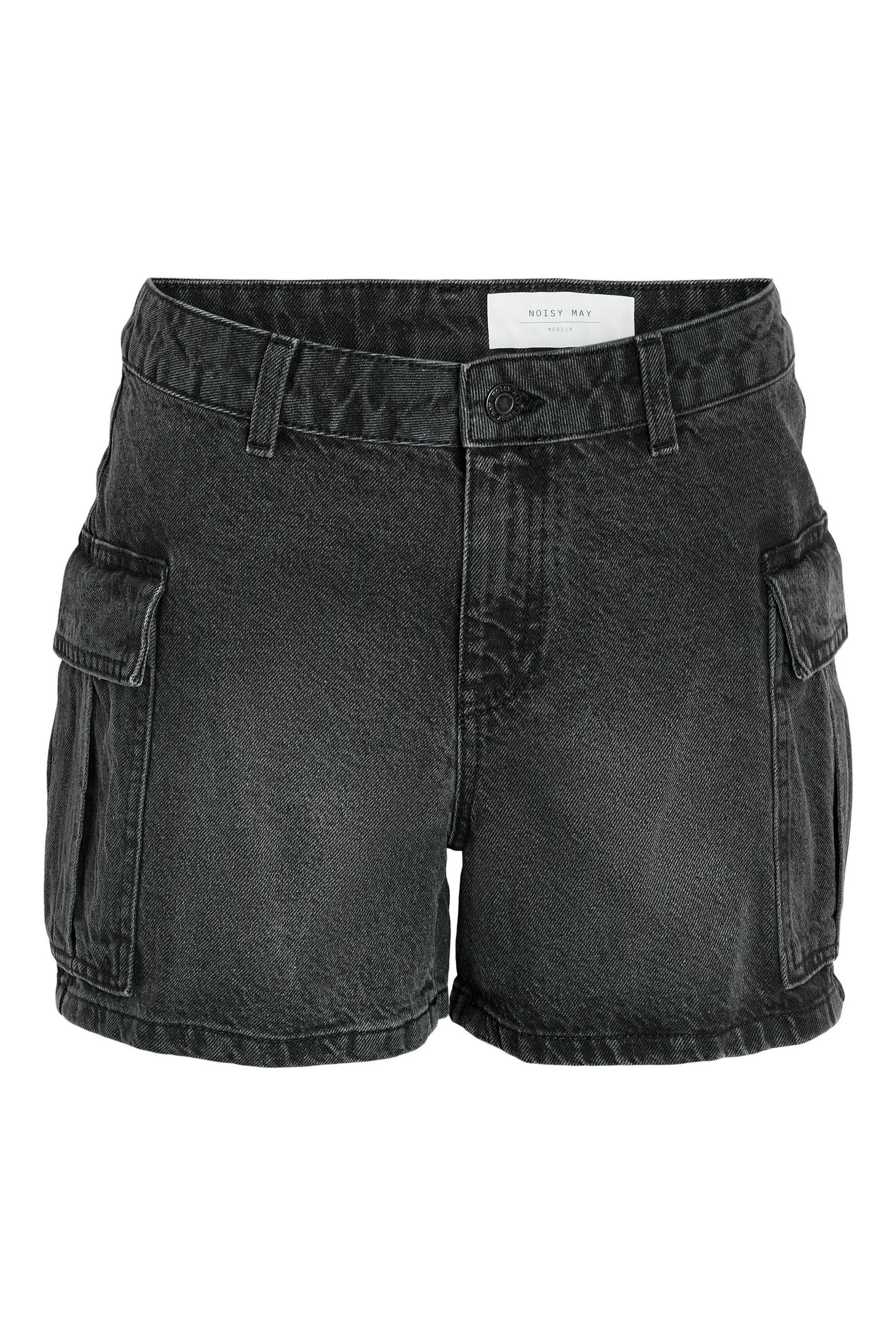 Buy NOISY MAY Black Mom 100 Cotton Denim Cargo Shorts from Next Canada