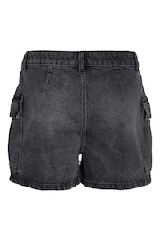 NOISY MAY Black Cargo Mom Denim Shorts - Image 8 of 8