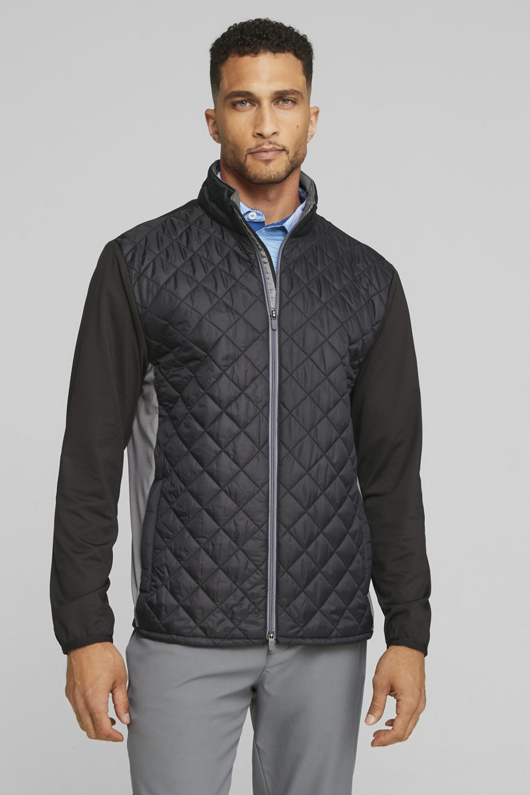 Buy Puma Black Golf Frost Quilted Mens Jacket from the Next UK online shop