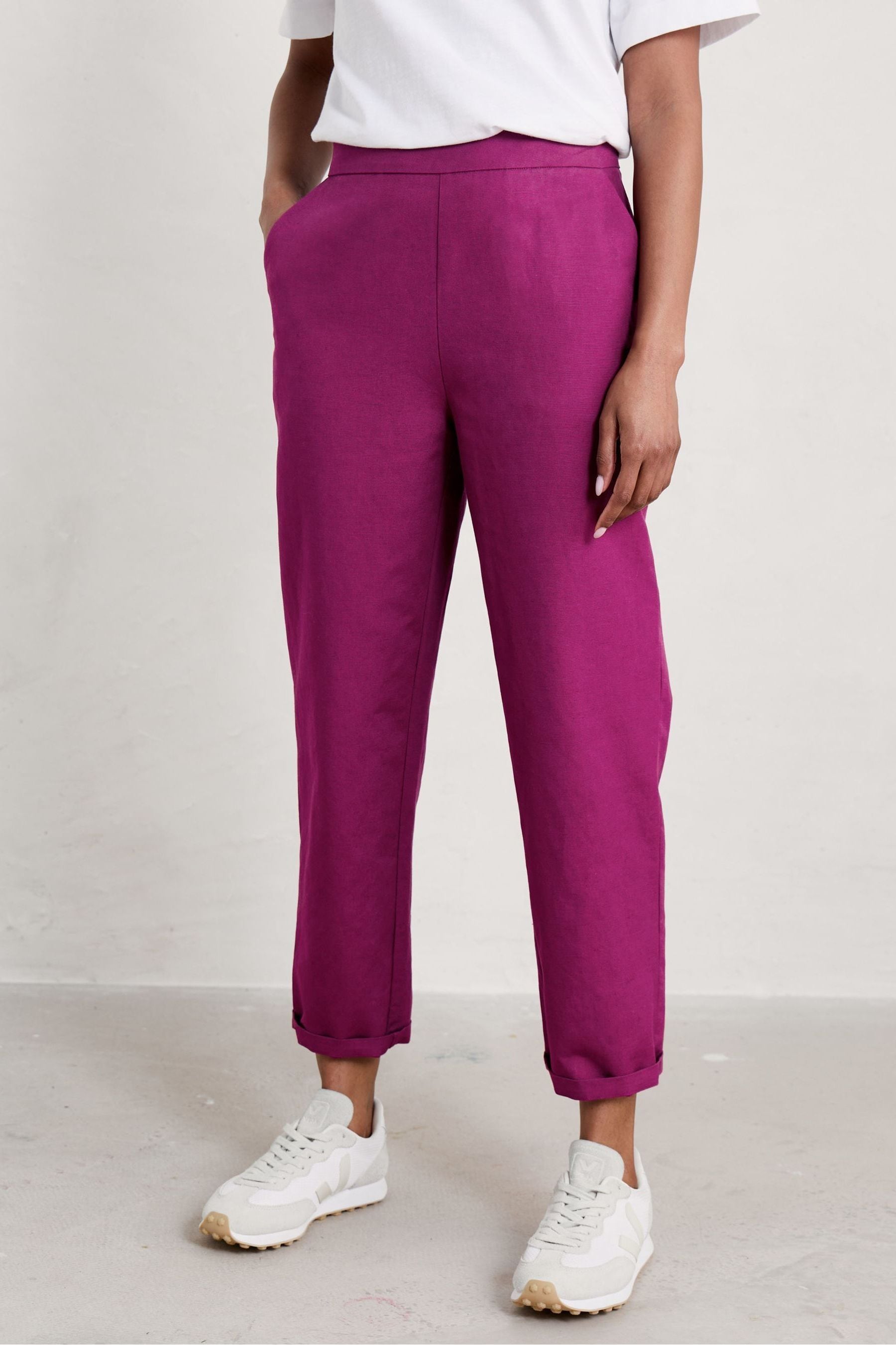 Next purple trousers top