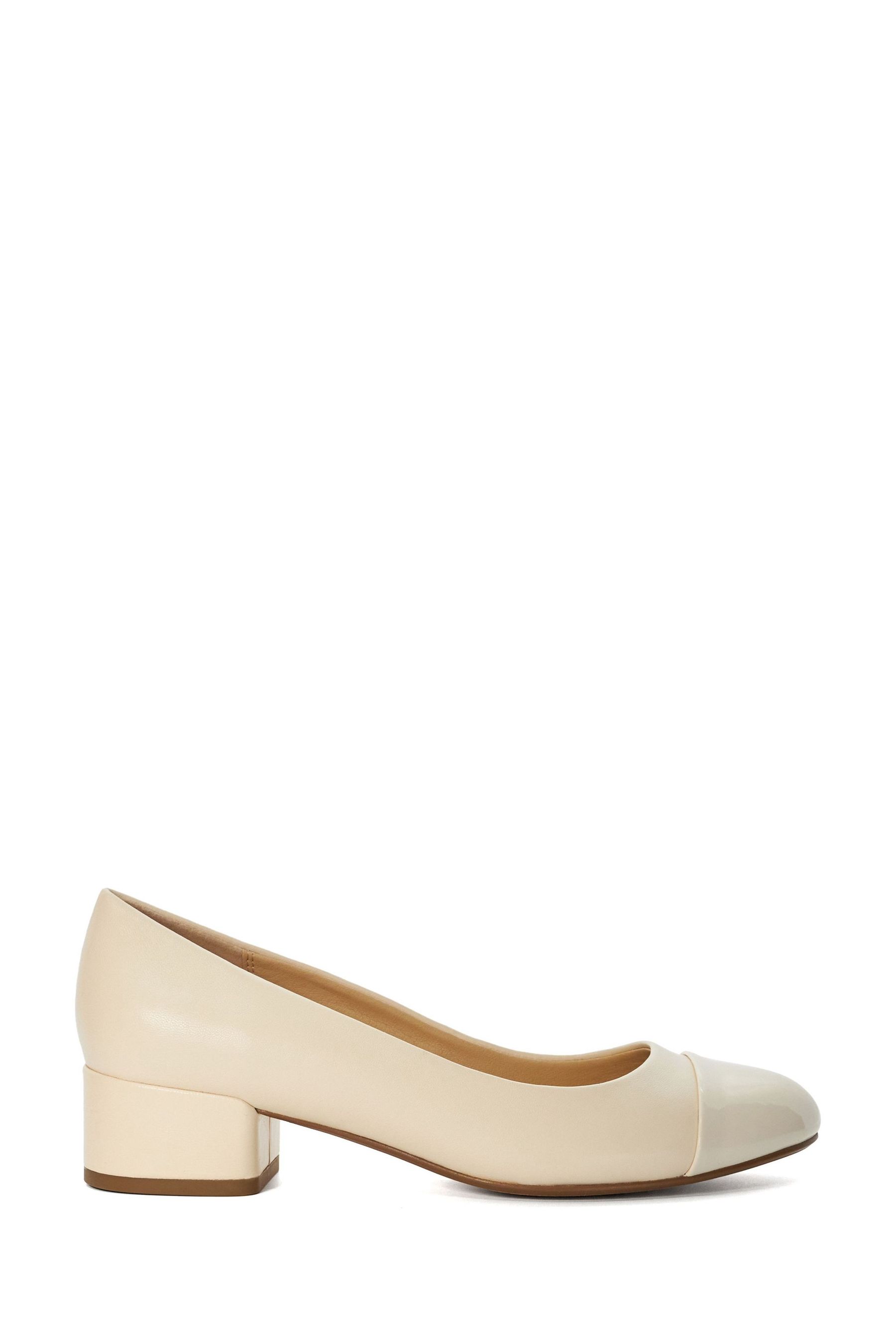 Buy Dune London Cream Standard Fit Bracket Low Heel Comfort Court Shoes from the Next UK online shop