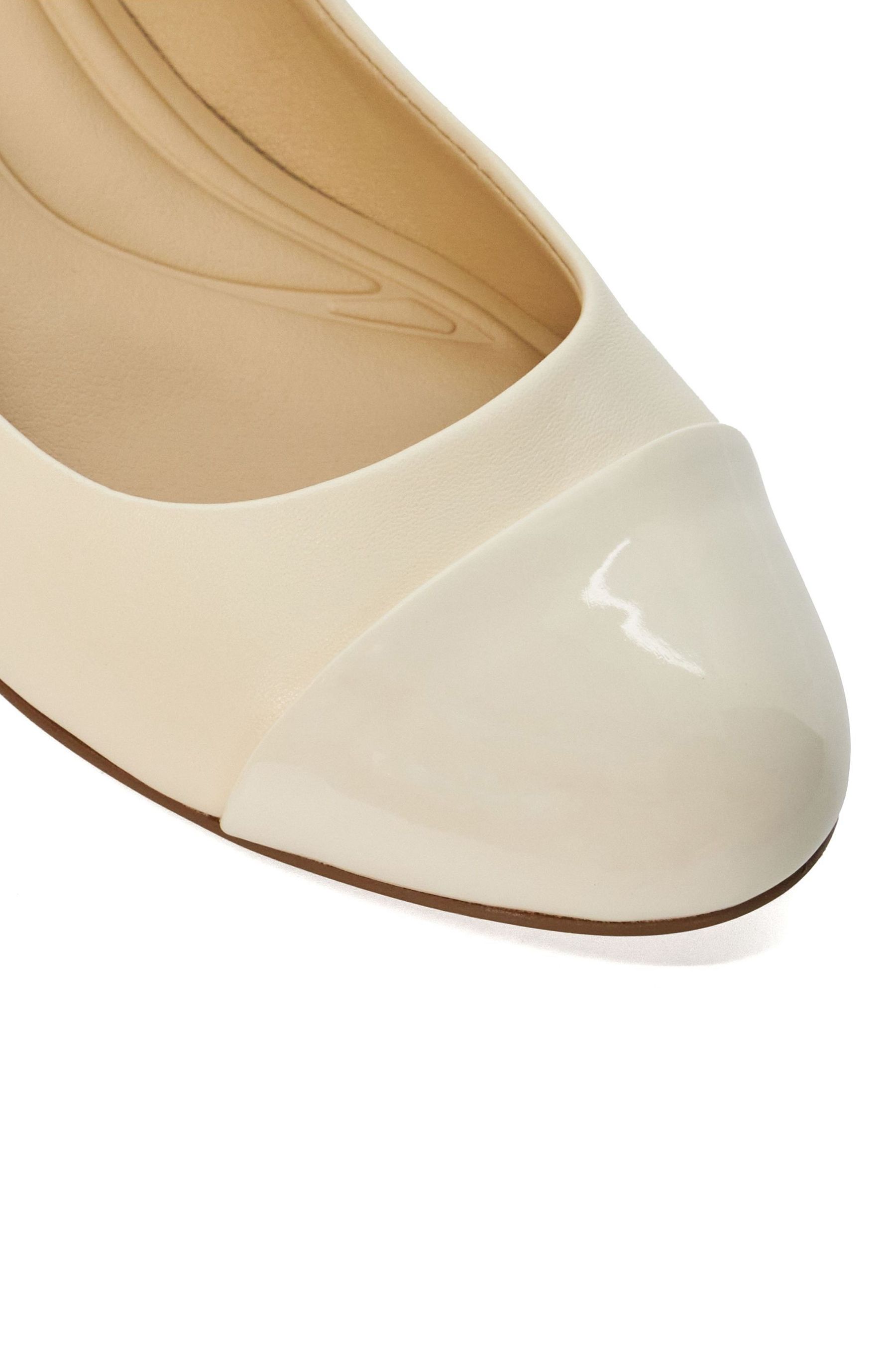 Buy Dune London Cream Regular Fit Bracket Low Heel Comfort Court Shoes from Next Canada