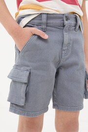FatFace Grey Twill Cargo Shorts - Image 3 of 5