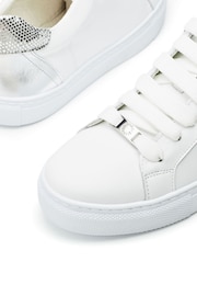 Moda in Pelle Braidie Slim Sole Lace Up White Trainers - Image 4 of 4