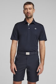 Puma Blue Pure Solid Golf Mens Polo Shirt - Image 1 of 5