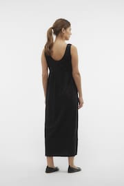 Mamalicious Black Maternity Button Front Maxi Dress With Nursing Function - Image 2 of 5