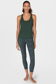 Sweaty Betty Green Watercolour Animal Print Super Soft Ultra-Lite 7/8 Yoga Leggings - Image 3 of 8