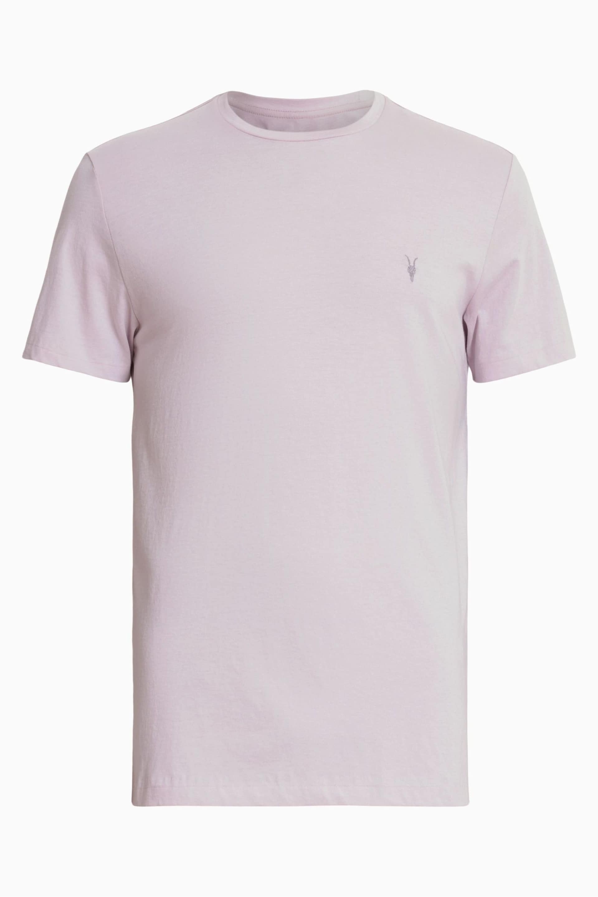 AllSaints Purple Tonic Short Sleeve Crew Neck T-Shirt - Image 6 of 6