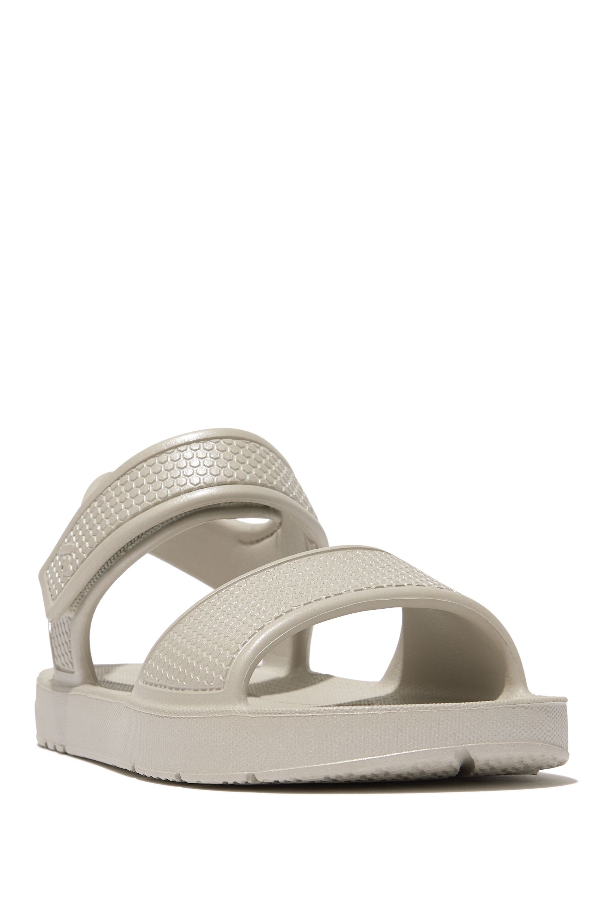 FitFlop Kids Toddler Silver iqushion Shimmer Ergonomic Sandals - Image 2 of 4