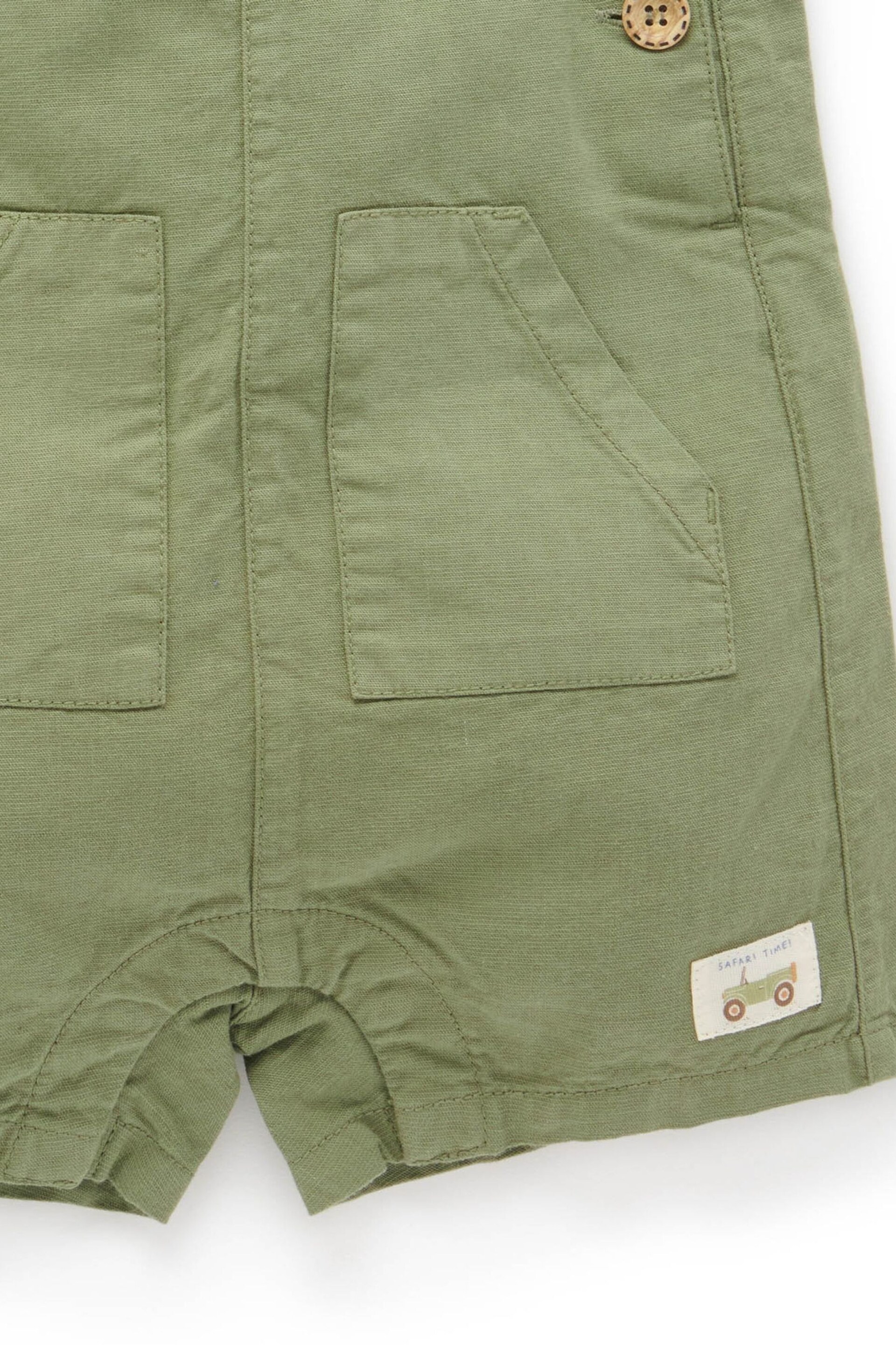 Purebaby Green Dungaree Set - Image 2 of 4