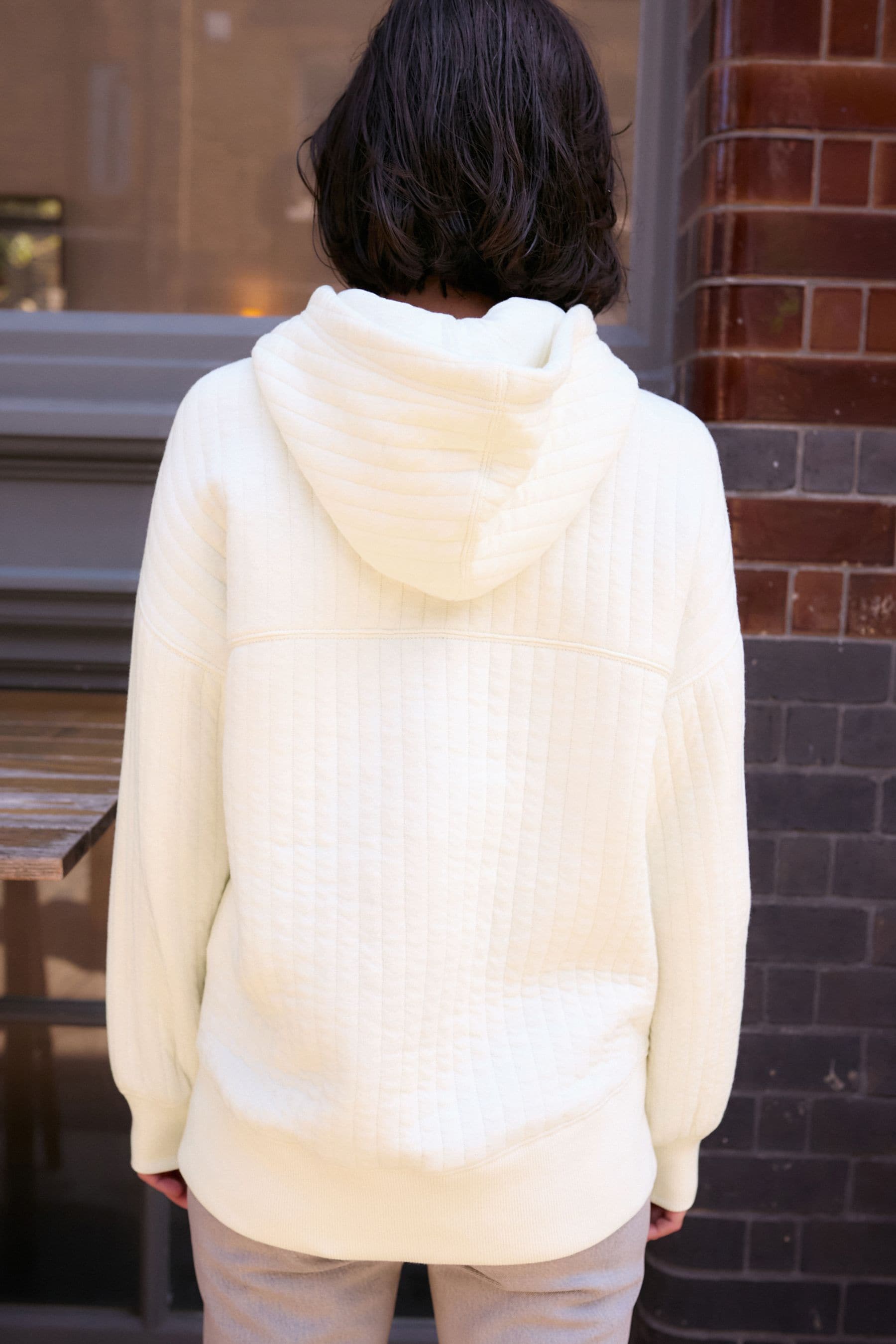 Cream white hoodie discount