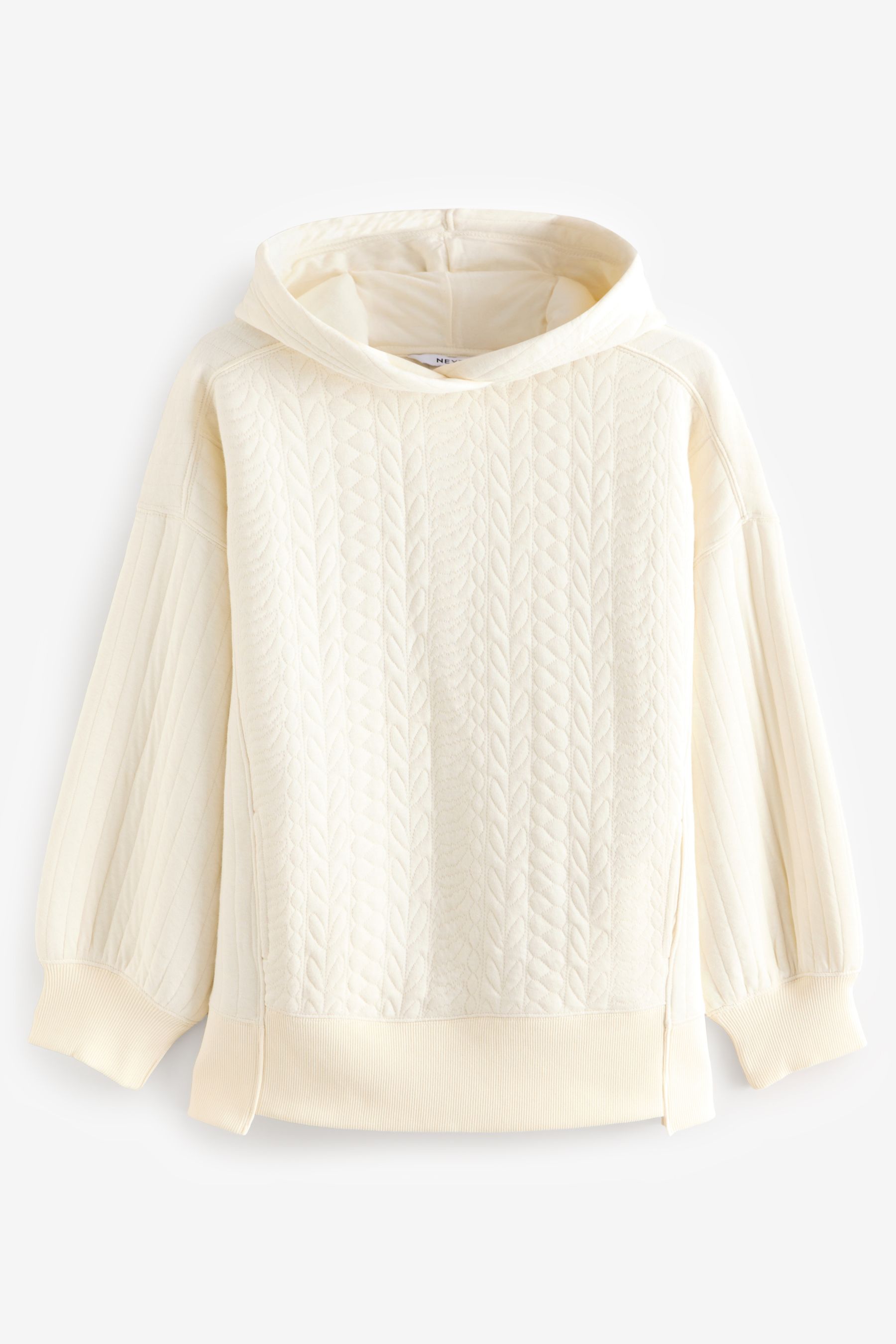 Buy Ecru Cream Quilted Washed Hoodie from the Next UK online shop