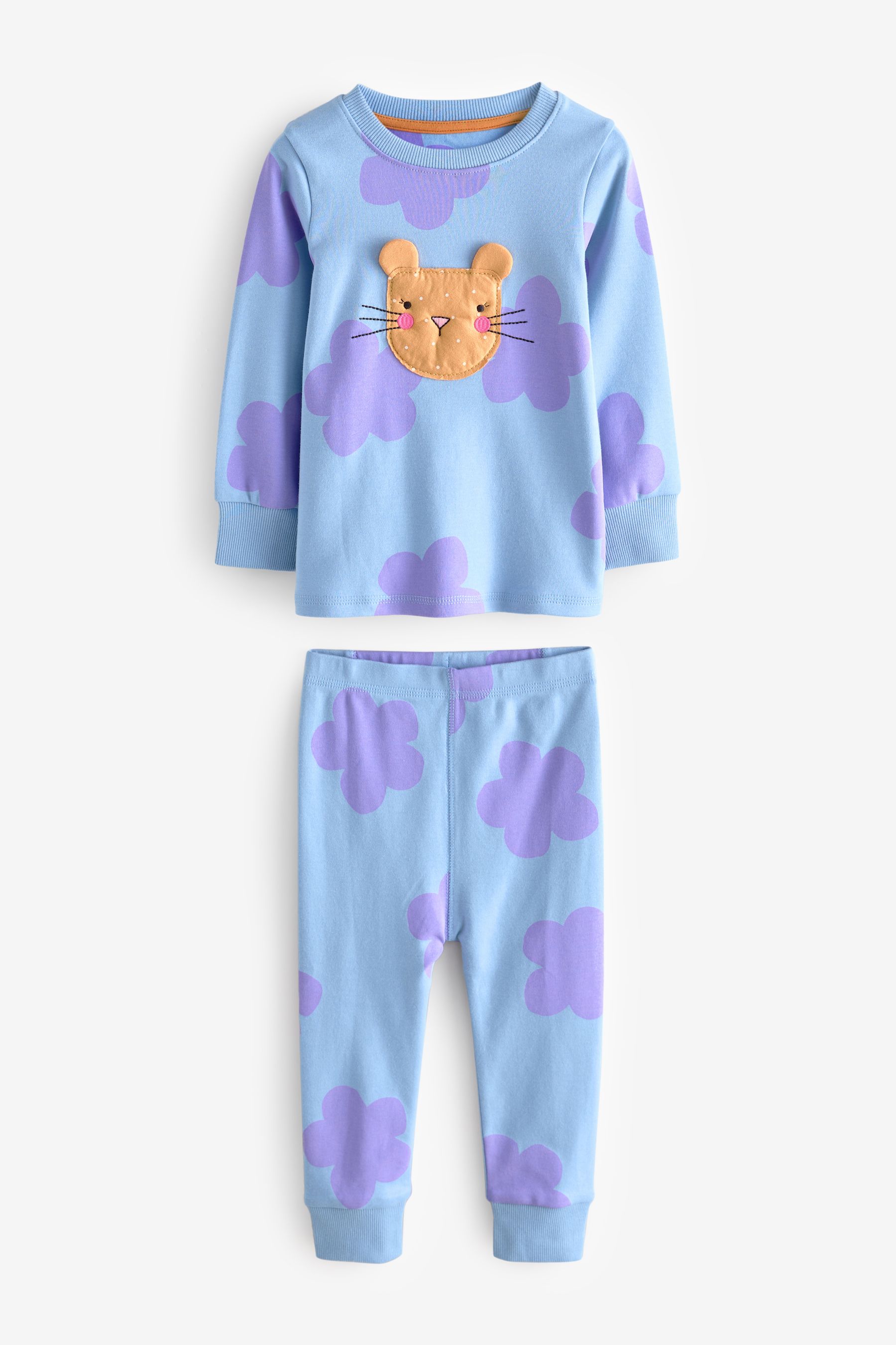 Buy Pastel Cat Unicorn Flower 100 Cotton Long Sleeve Snuggle Pyjamas 3 Pack 9mths 16yrs from Next Malaysia