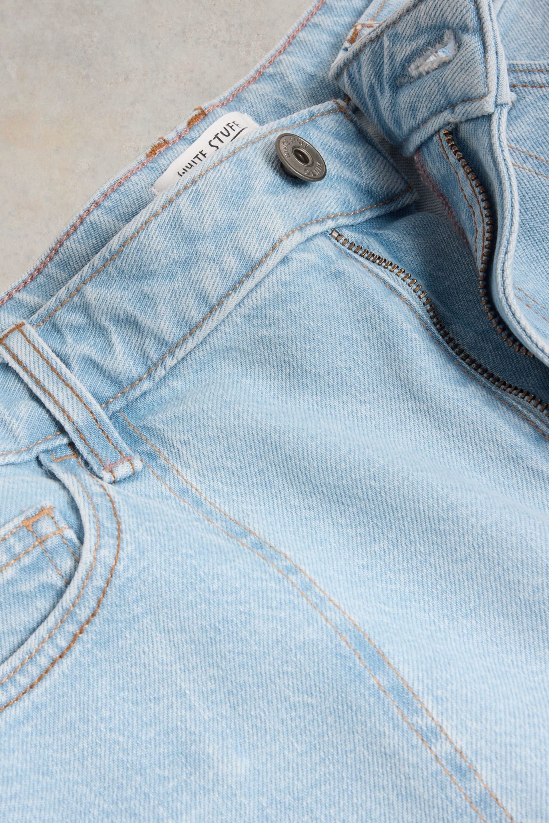 White Stuff Blue Tia Wide Leg Crop Jeans - Image 7 of 7