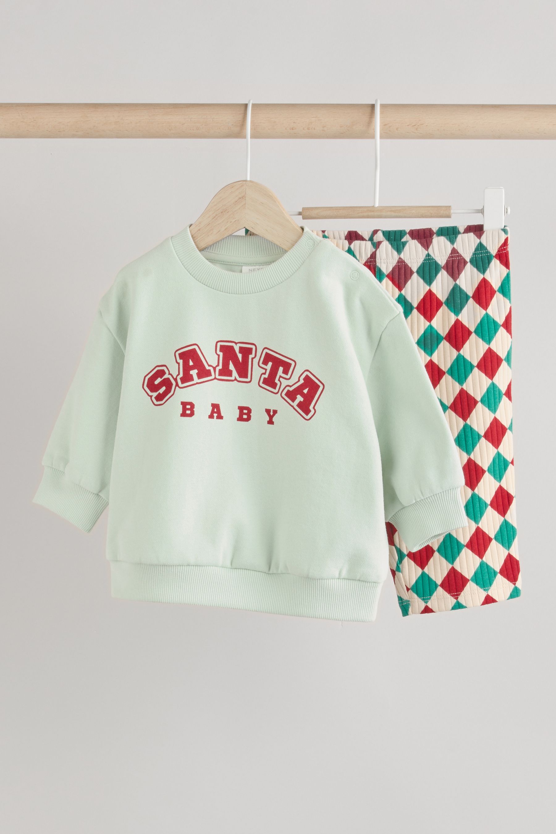 Buy Bright Santa Baby Christmas Cosy Sweatshirt and Joggers Set 0mths 2yrs from Next United Arab Emirates