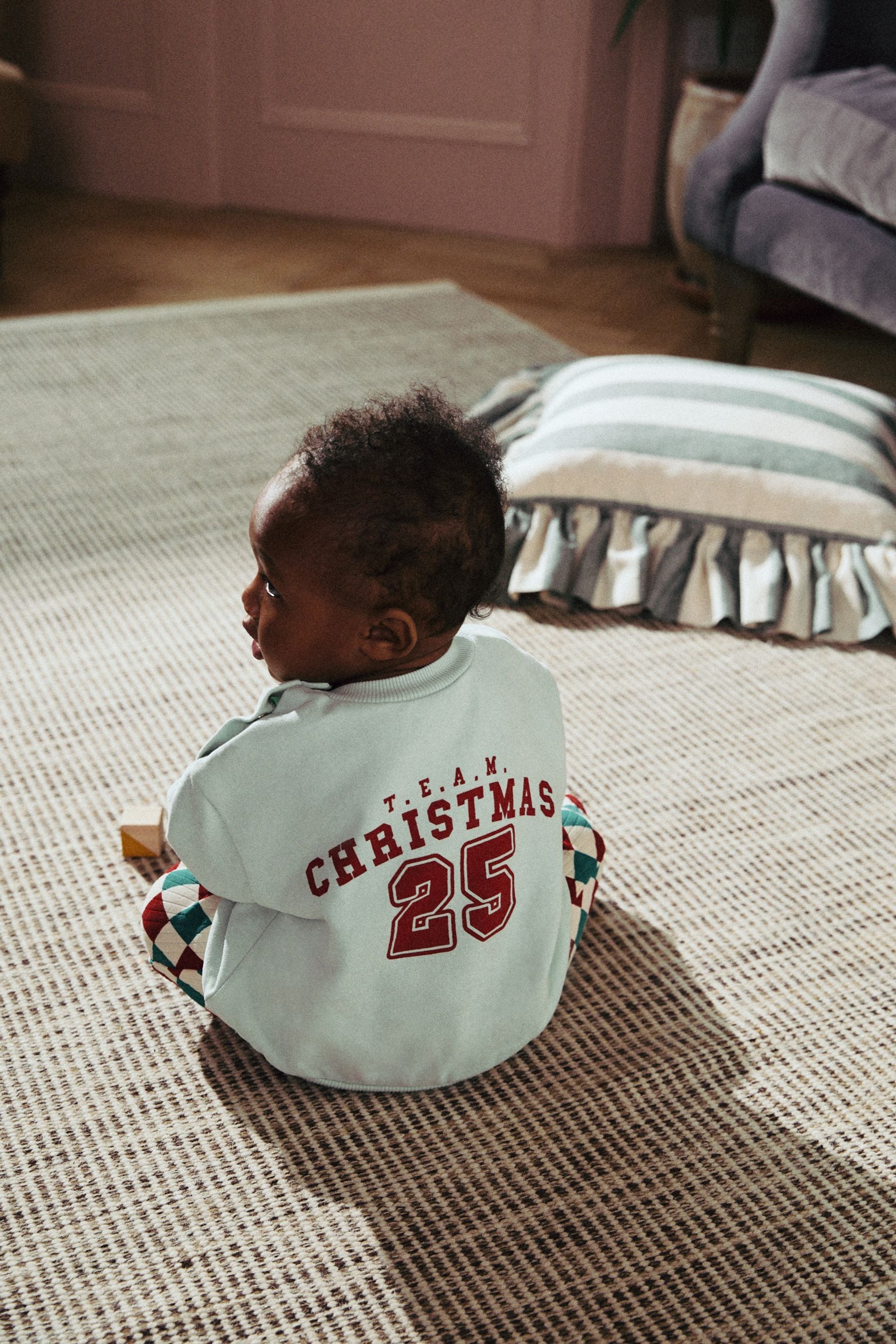 Buy Bright Santa Baby Christmas Cosy Sweatshirt and Joggers Set 0mths 2yrs from the Next UK online shop