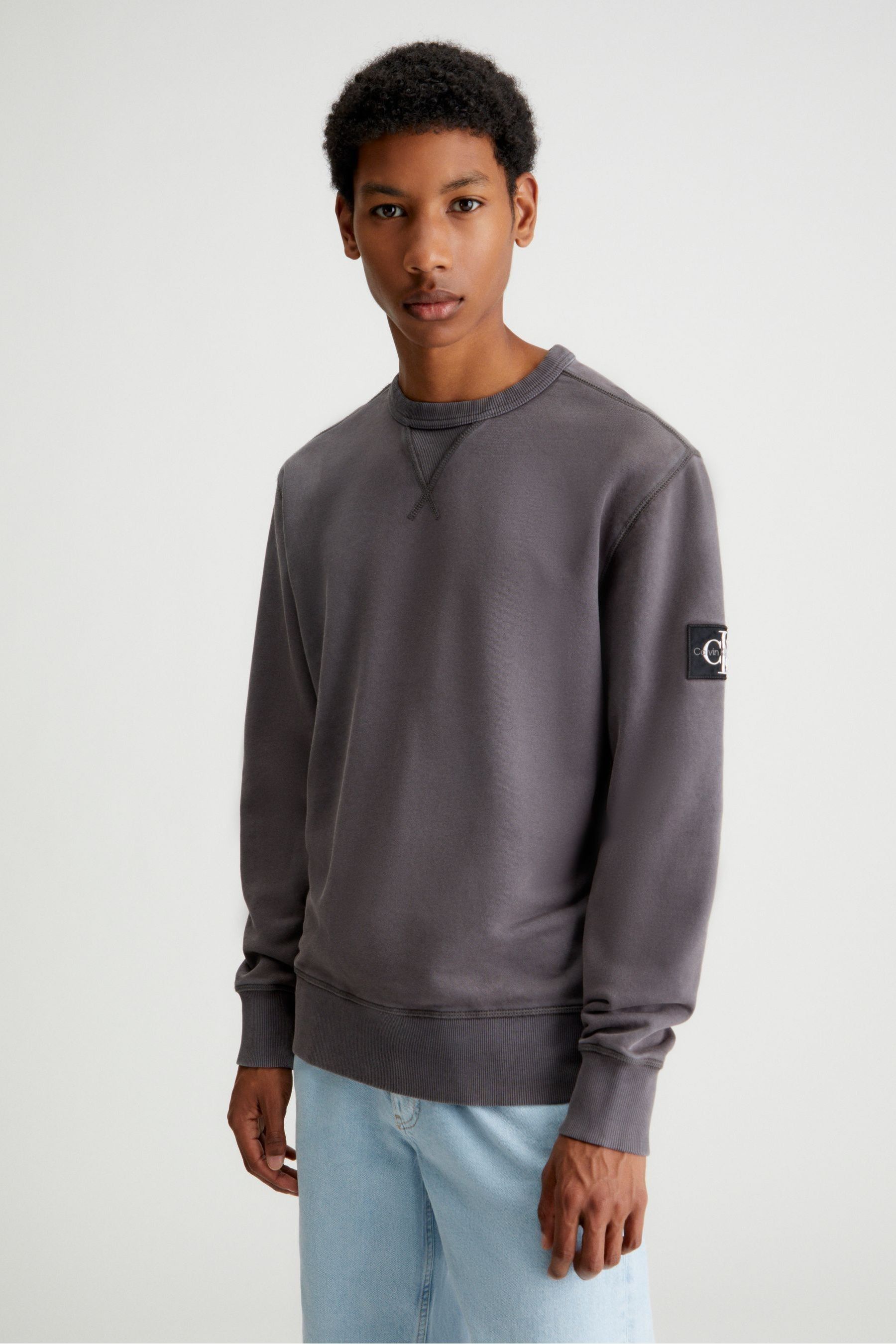 Calvin Klein 100 Cotton Badge Crew Neck Jumper from Next Lithuania