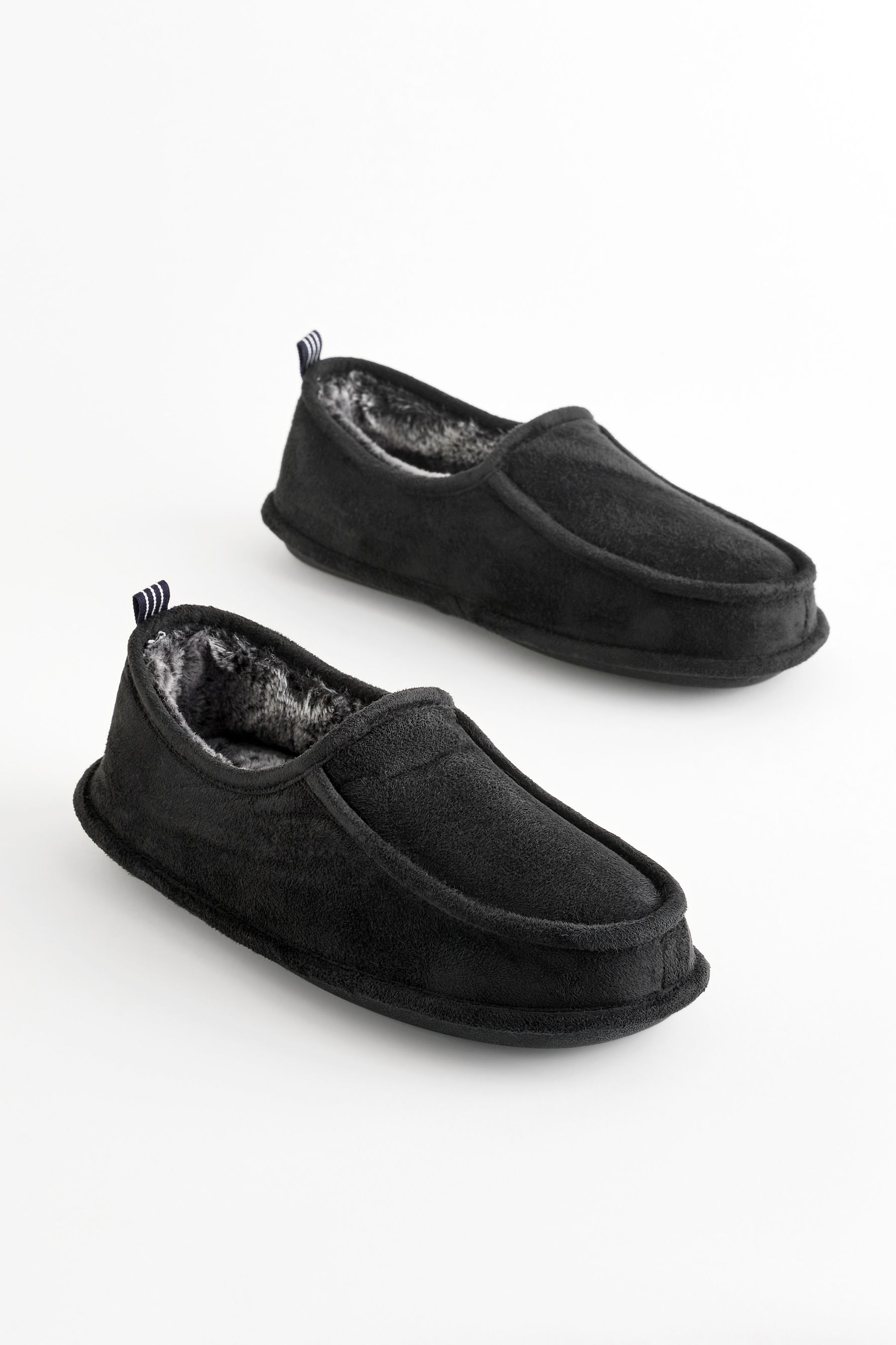 Fur lined slippers hot sale