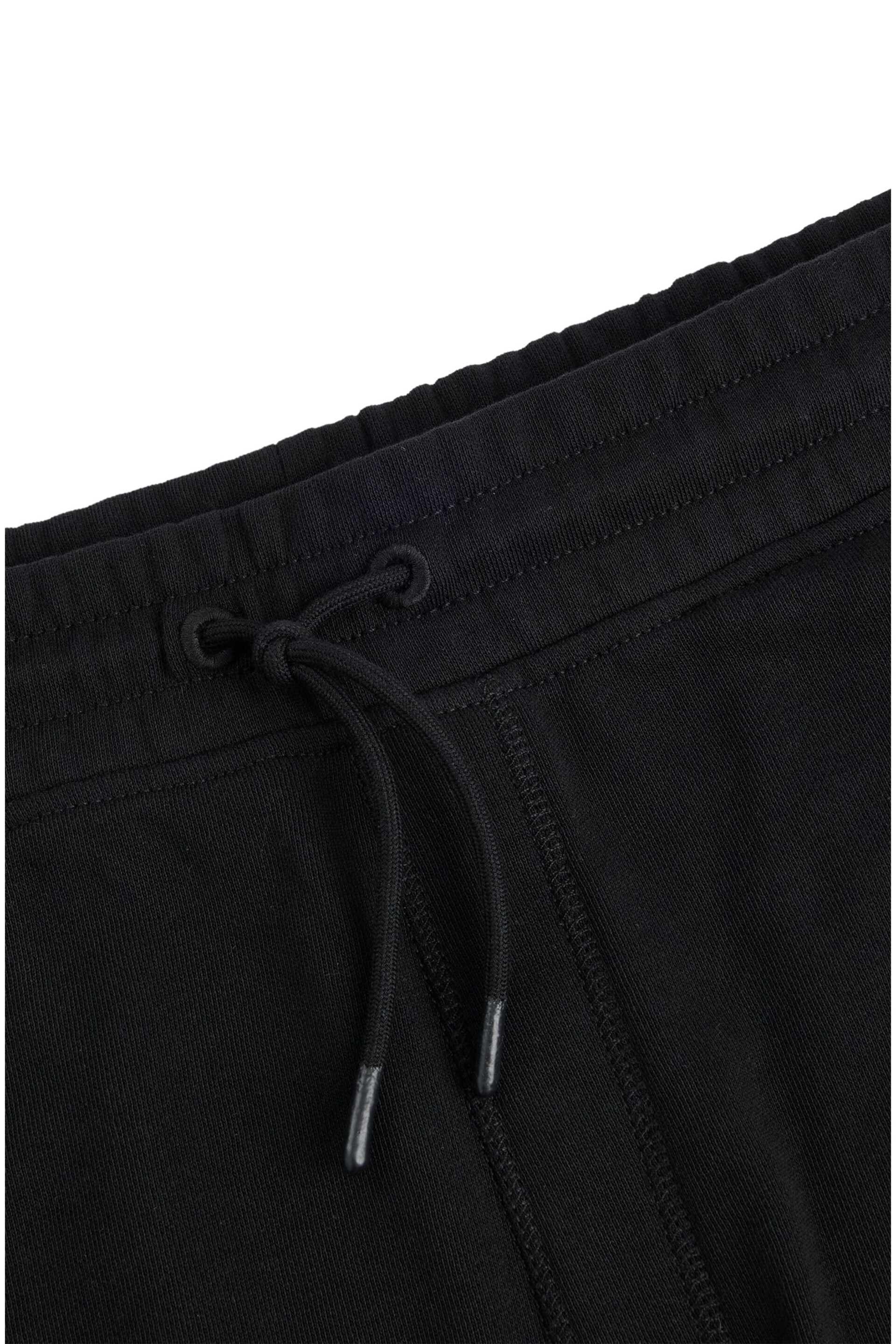 BOSS Black Cotton-Terry Regular-Fit Shorts With Logo Badge - Image 6 of 6