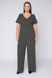 Evans Black Wrap Jumpsuit - Image 1 of 4