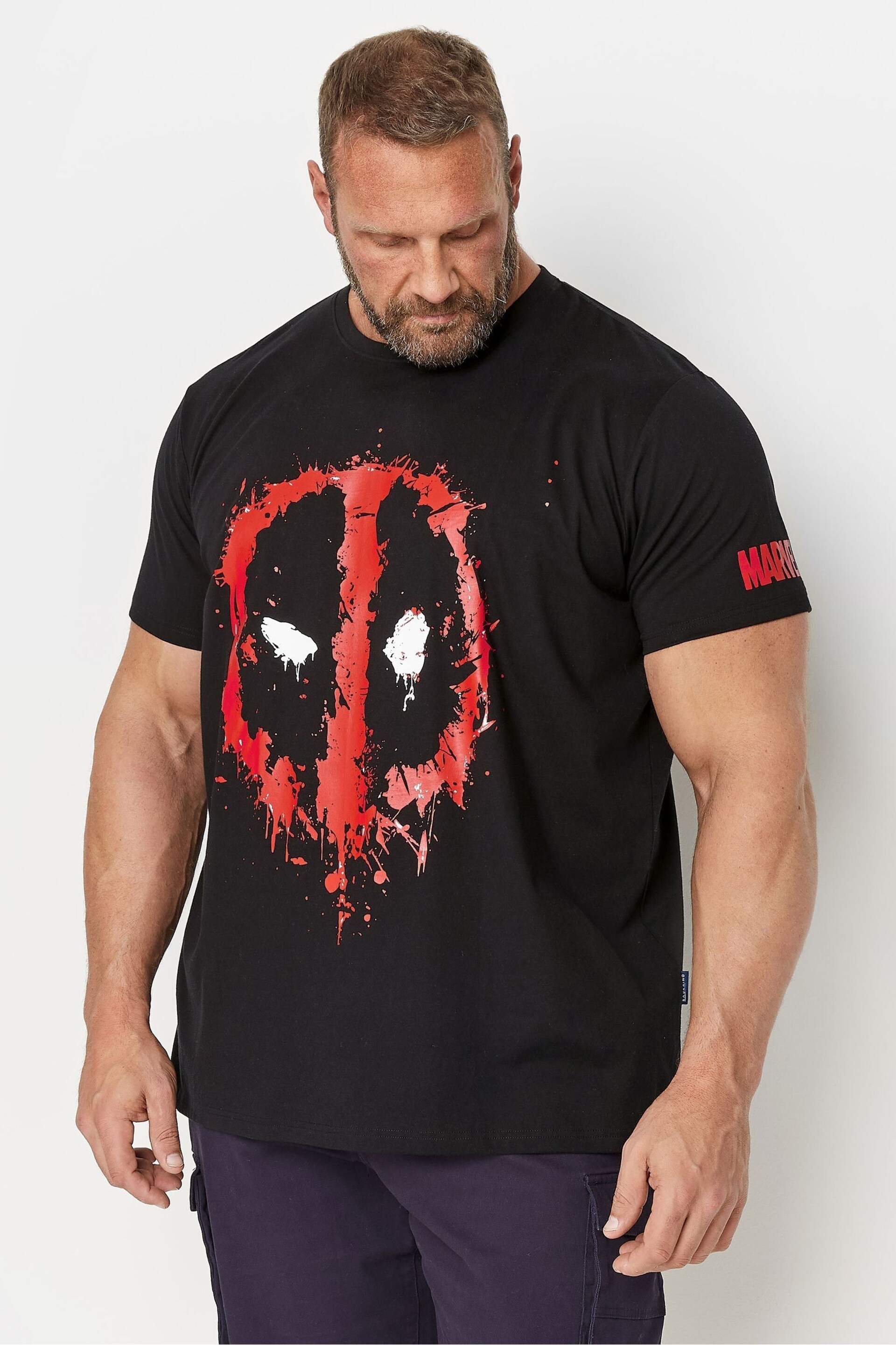 BadRhino Big & Tall Black Deadpool T-Shirt - Image 1 of 3