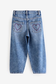 Blue Denim Heart Embroidered Balloon Jeans (3-16yrs) - Image 2 of 10