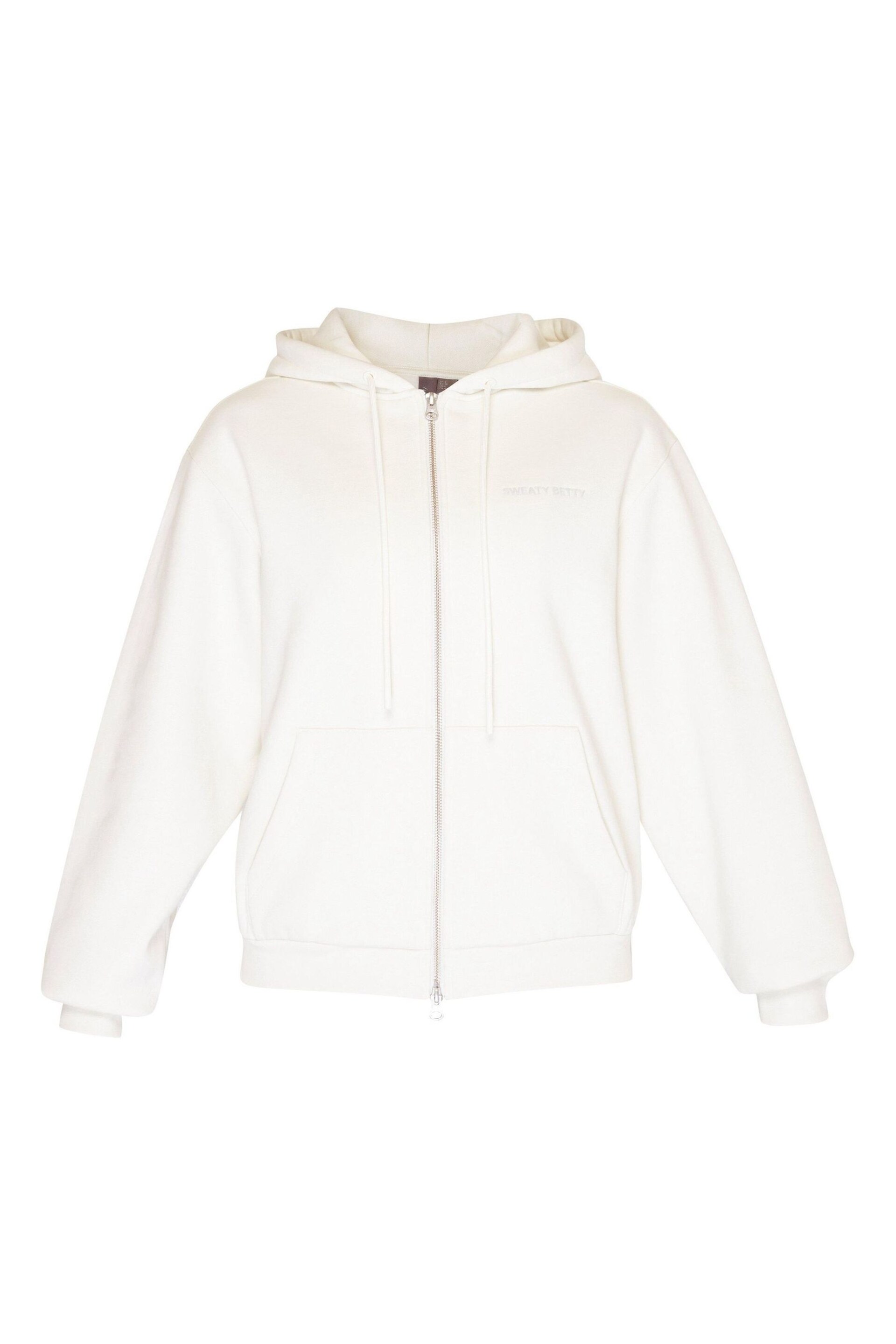 Sweaty Betty Lily White Powerhouse Zip Up Hoodie - Image 8 of 8