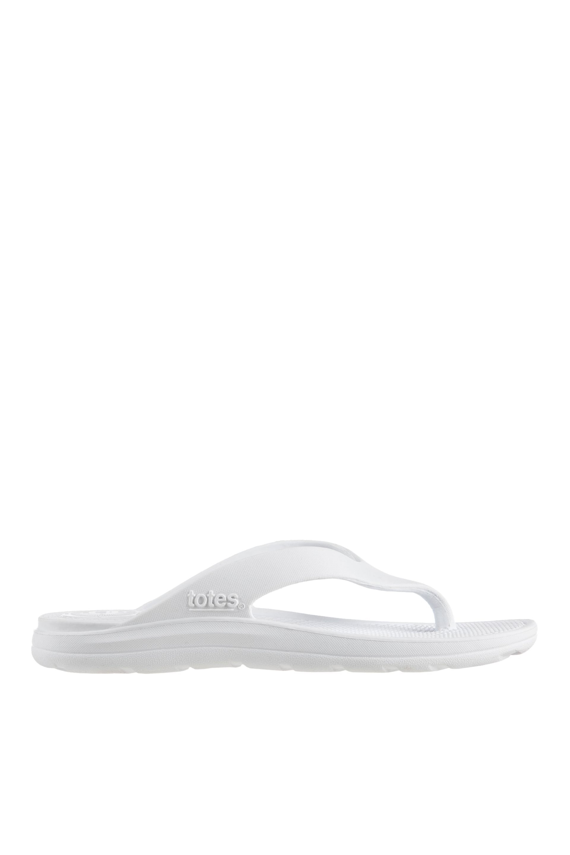 Totes White Ladies Solbounce Toe Post Flip Flops Sandals - Image 2 of 5