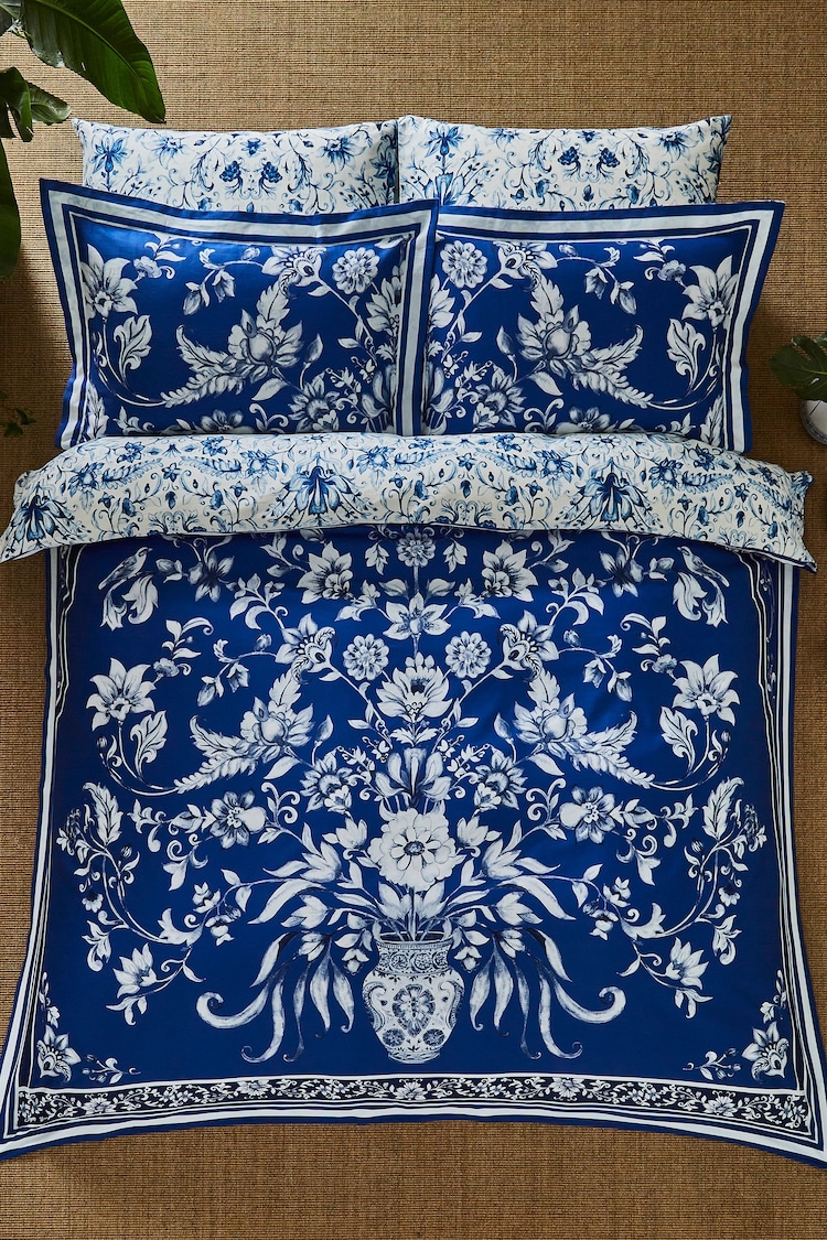 Joe Browns Blue Floral Vivid Vase Reversible Bed Set - Image 1 of 6