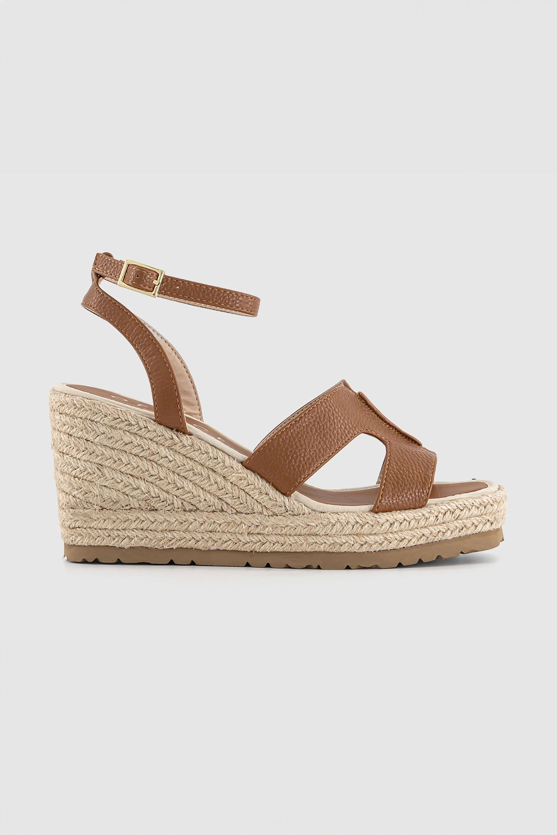 Buy Office Brown Harbour Cut Out Espadrille Wedge Sandals from Next Luxembourg