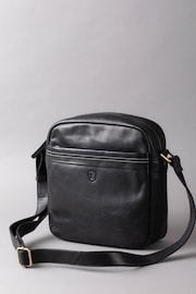 Lakeland Leather Black Small Keswick Leather Messenger Bag - Image 1 of 7