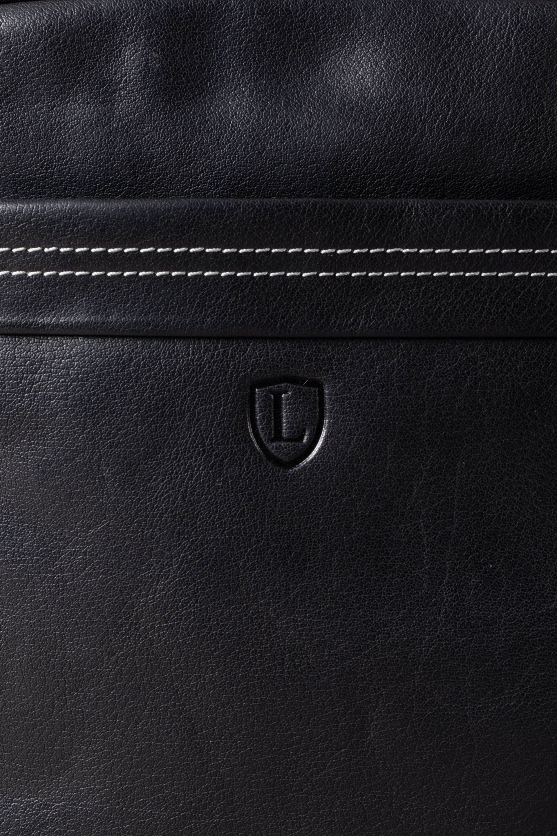 Lakeland Leather Black Small Keswick Leather Messenger Bag - Image 7 of 7