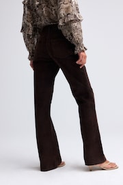 Brown Flocked Relaxed Bootcut Jeans - Image 3 of 7