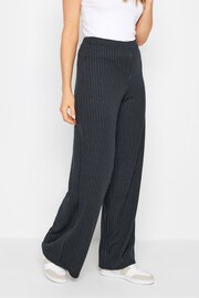 Long Tall Sally Blue Pinstripe Wide Leg Trousers - Image 2 of 5